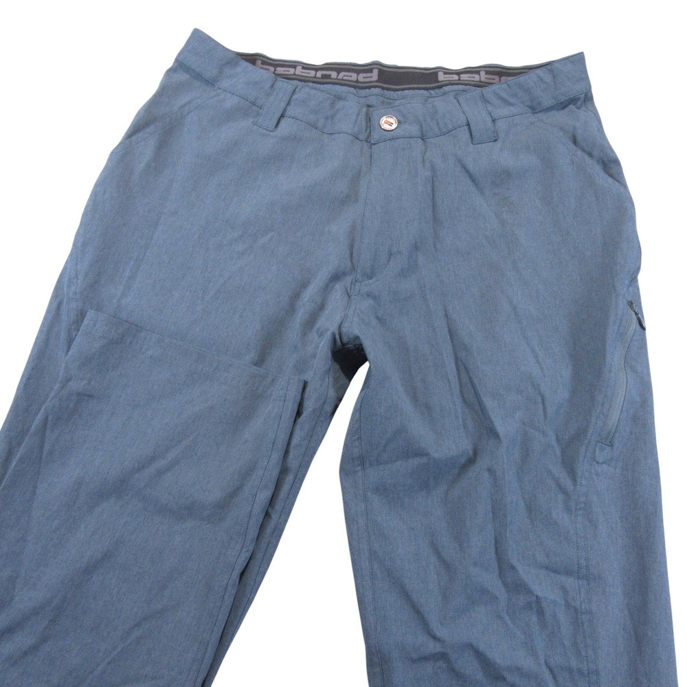 Banded Mens Pants 34x32 Aqua Blue Outdoor Hiking Performance Spandex Lightweight